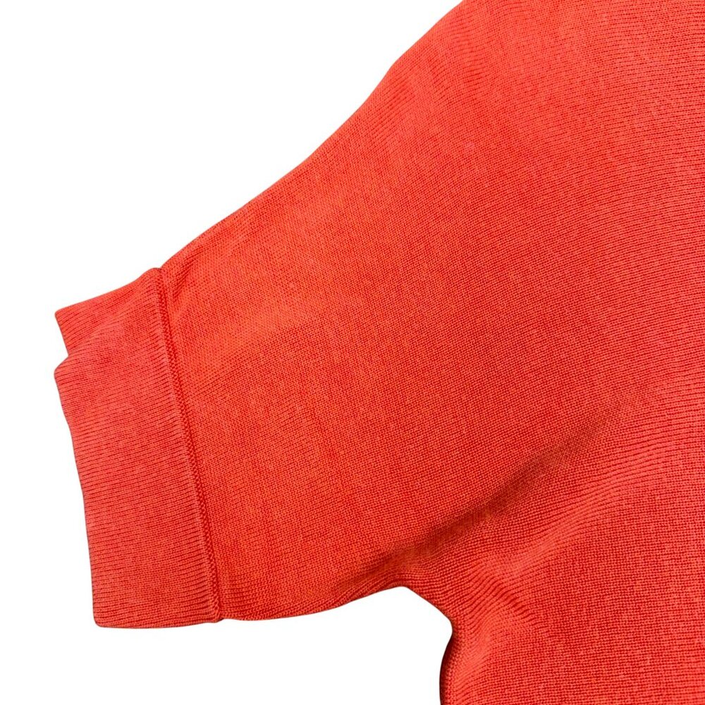 EILEEN FISHER Tencel Silk Pullover‎ Short Sleeve Sweater Orange | Size Small - Picture 3 of 7